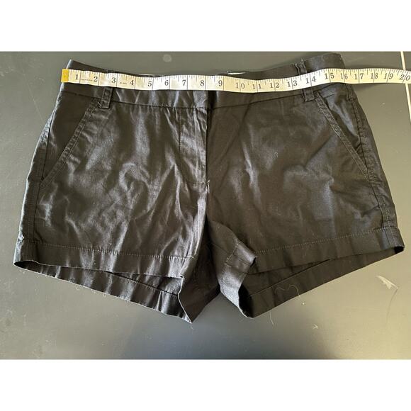 J. Crew Women's Chino City Fit Shorts Black Size 6 Casual Zip Fly Pockets - Picture 7 of 7